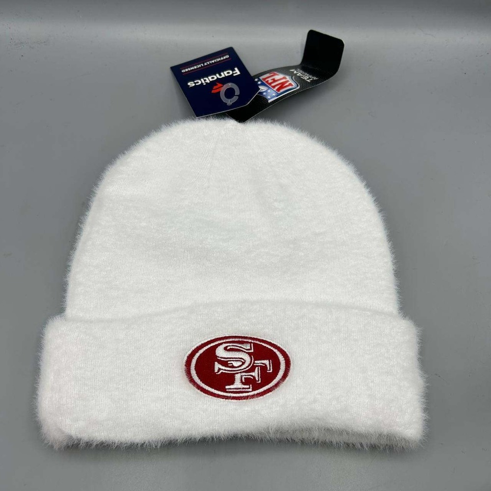 San Francisco 49ers NFL Hat Men White Fanatics Cuffed Beanie Cap New